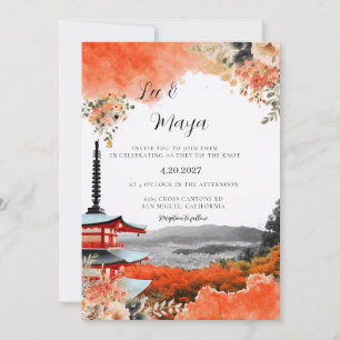 Convite de Casamento no Japão Ásia Japonês Destino