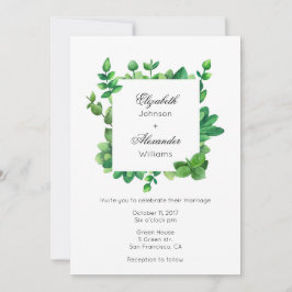 Convite de casamento no jardim ao ar livre. Convit