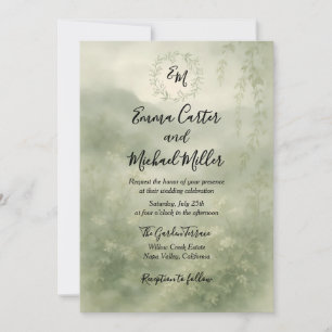 Convite de Casamento no Jardim Aquarela Botânica