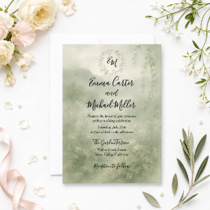 Convite de Casamento no Jardim Aquarela Botânica