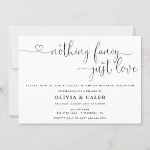 Convite de casamento Nothing Fancy Just Love