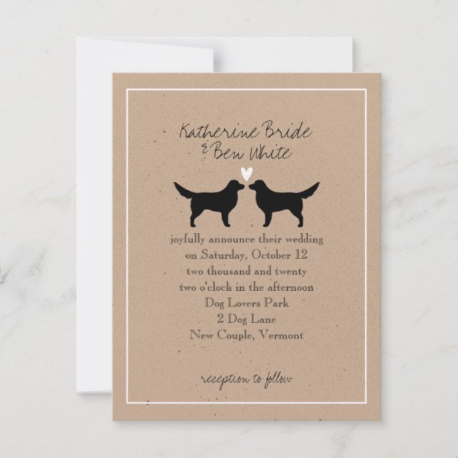 Convite de Casamento Nova Scotia Duck Tollers (Frente)