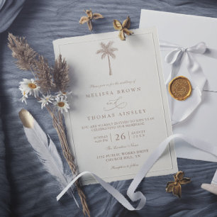 Convite de Casamento OASIS Palmeira Minimalista El