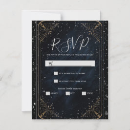 Convite de Casamento Obsidiana Oráculo Meia-Noite 