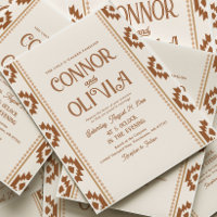Convite de Casamento Ocidental Moderno