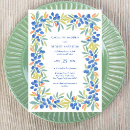 Convite de Casamento Olive Garland