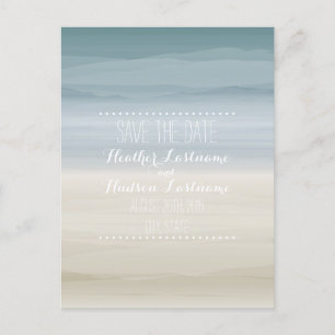 Convite de casamento Ombré Shore Save The Date