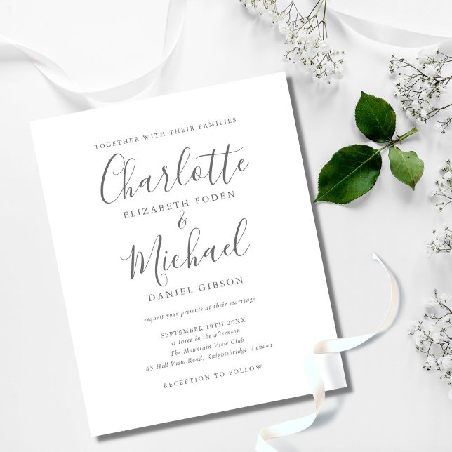 Convite de Casamento Orçamento Assinatura Script (Criador carregado)