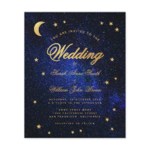 Convite de Casamento Orçamento Celestial Estrela D