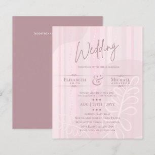 Convite de Casamento ORÇAMENTO Rosa Empoeirado Abs
