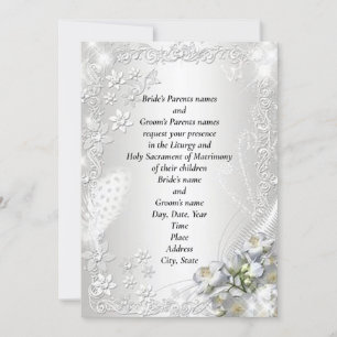 Convite de Casamento Ornamentado e Lindo com Acaba