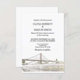 Convite De Casamento Ouro Para San Francisco