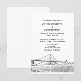 Convite De Casamento Ouro Para San Francisco