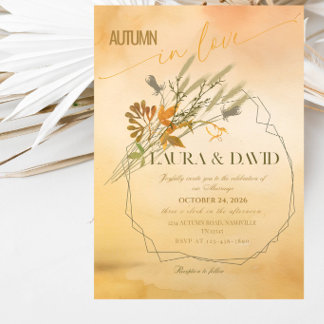 Convite de Casamento Outono em Amor
