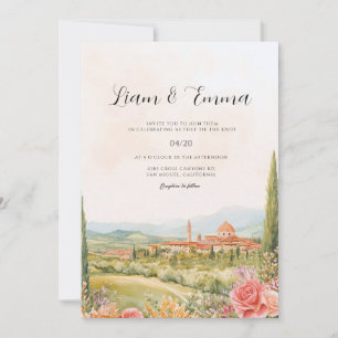Convite de casamento paisagem Florença Itália