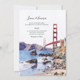 Convite de Casamento Paisagem Skyline de São Franc