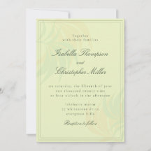 Convite de Casamento Palmeira Verde Elegante