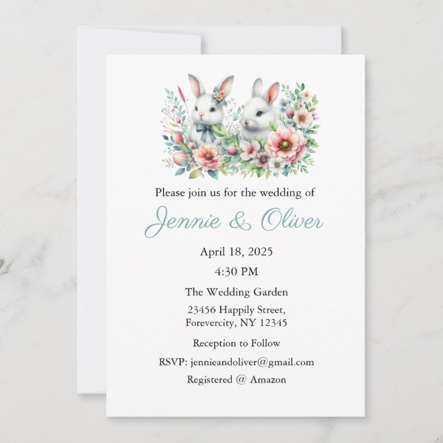Convite De Casamento, Papel de carta De Casamento, (Frente)