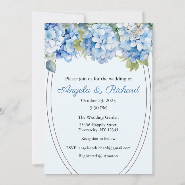 Convite De Casamento, Papel de carta De Casamento, (Frente)