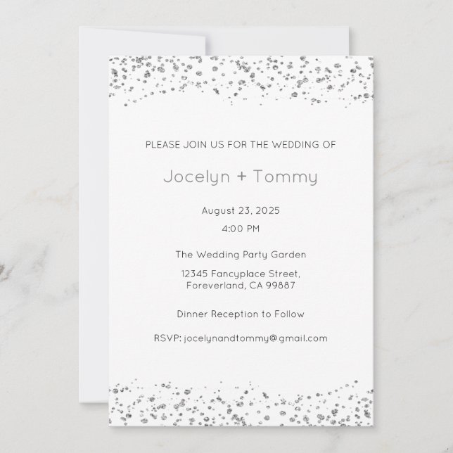 Convite De Casamento, Papel de carta De Casamento, (Frente)
