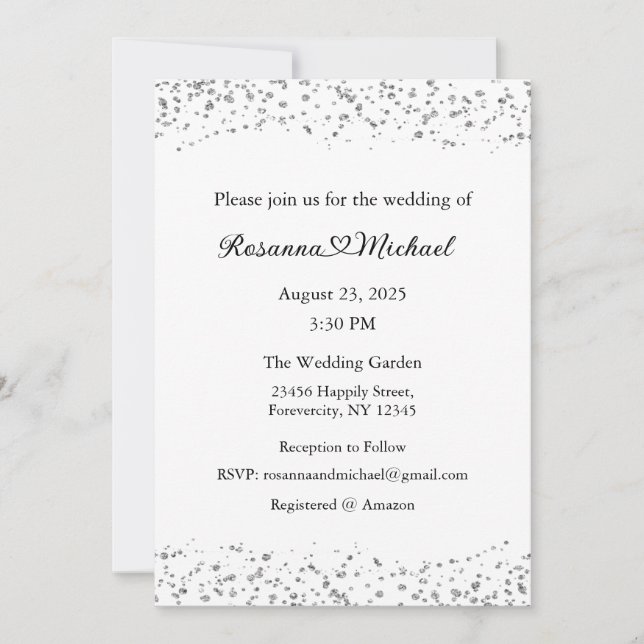 Convite De Casamento, Papel de carta De Casamento, (Frente)