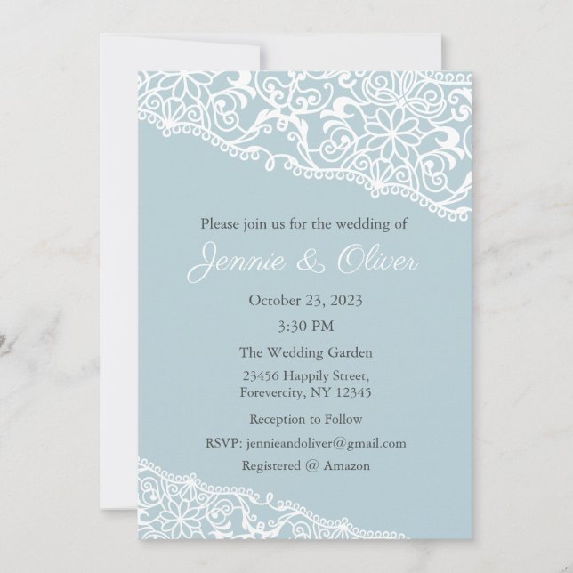 Convite De Casamento, Papel de carta De Casamento, (Frente)