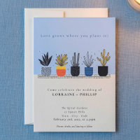 Convite de casamento para amantes de plantas da ca