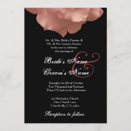 Convite de casamento para as Pétalas de Rosa de Pi