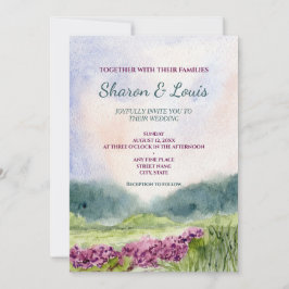 Convite de casamento para castanha de aquarela