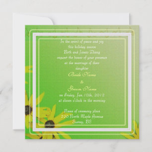 convite de casamento para flores de margarida, pai