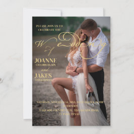 Convite de casamento para fotos da caligrafia eleg
