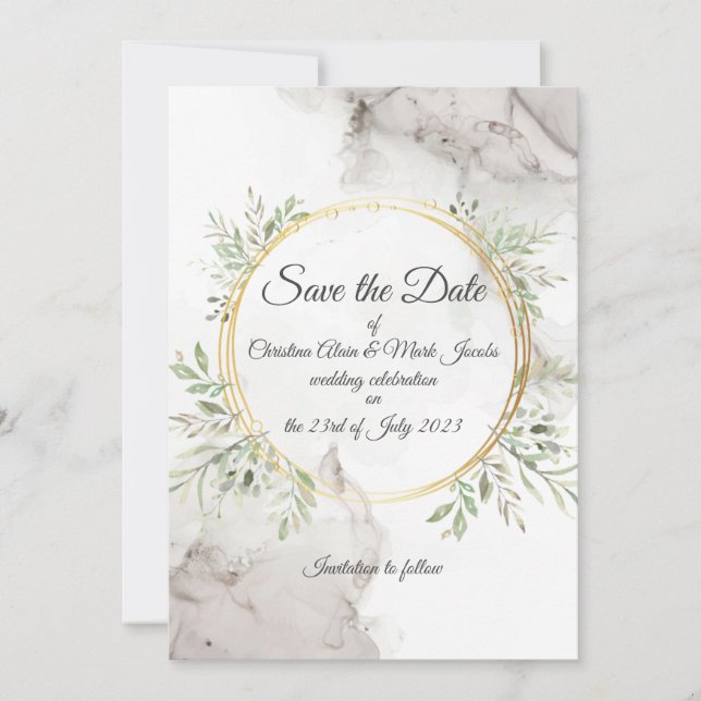 Convite de casamento para guardar a data (Frente)