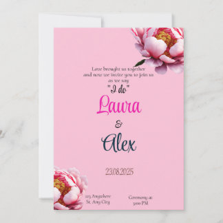 Convite de casamento para Inspiração Floral