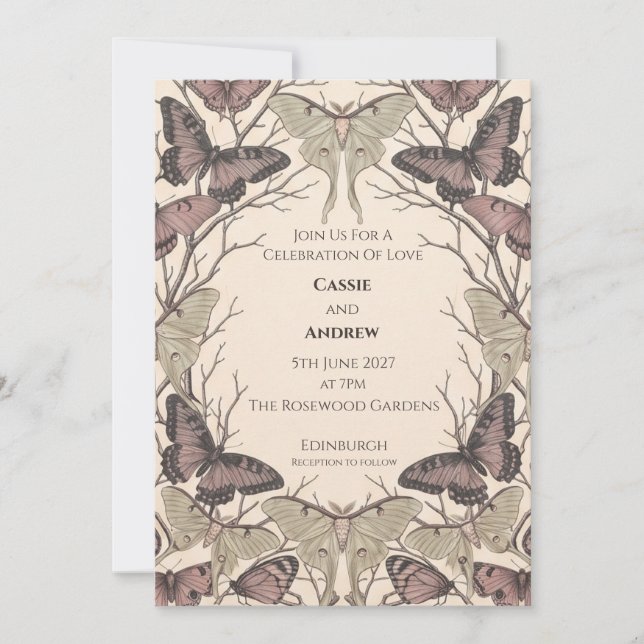 Convite de Casamento para Jardim com Chinoiserie A (Frente)