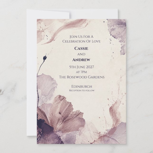 Convite de Casamento para Jardim com Chinoiserie A (Frente)
