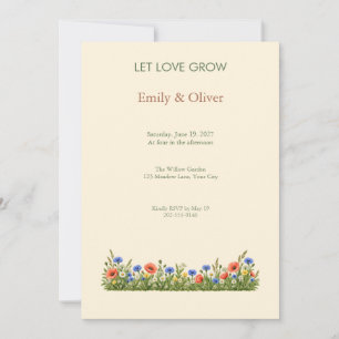 Convite de Casamento para Jardim de Flores Silvest