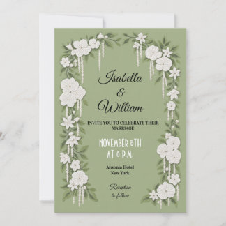 Convite de Casamento para Jardim Encantado Românti