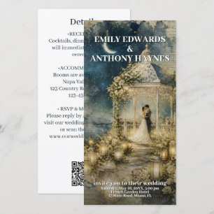 Convite de Casamento para Jardim Romântico