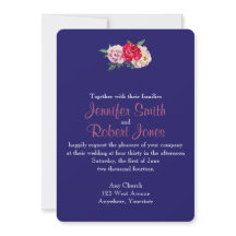 Convite de casamento para Marinhos e lâminas Flore