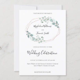 convite de casamento para moldes verdes