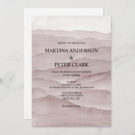 convite de casamento para montanhas abstrato poeir