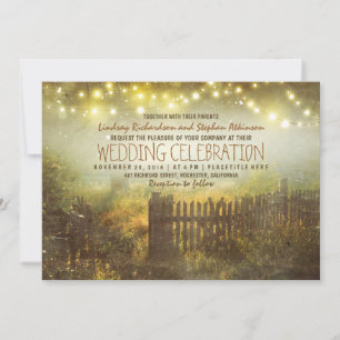 convite de casamento para o rustic country