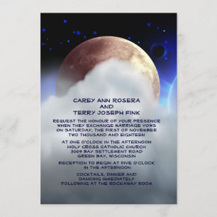 Convite De Casamento Para Planetas Espaciais Profu