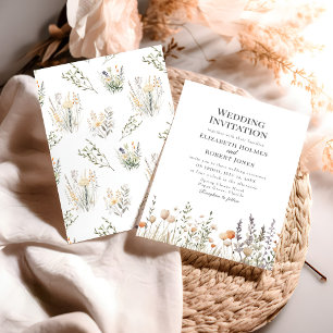 Convite de Casamento para Prado de Flores Silvestr