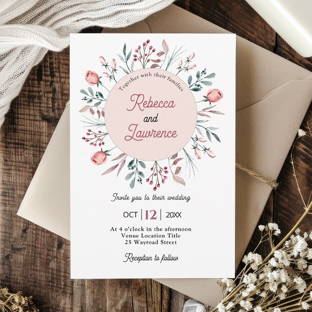 convite de casamento para prados florais modernos  (Criador carregado)