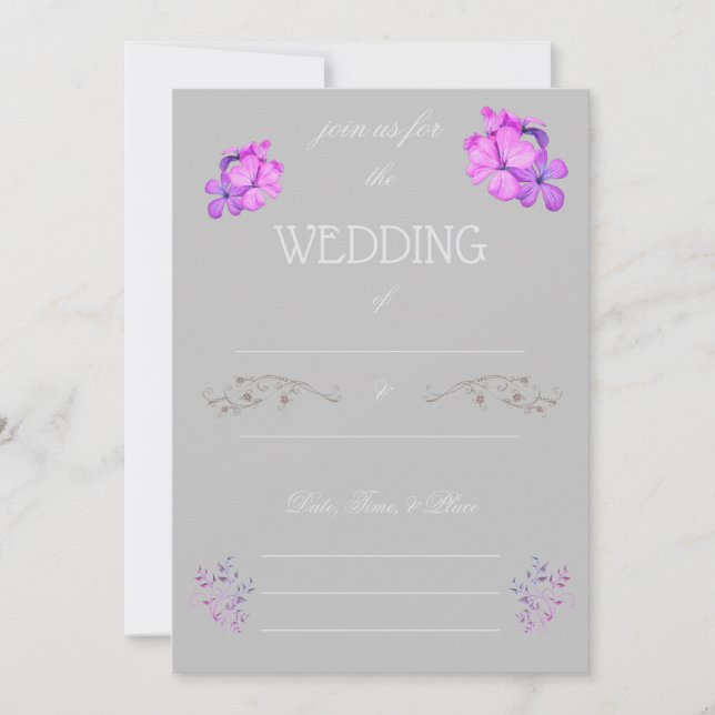 Convite de Casamento para Preencher em Branco (Frente)