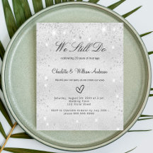 Convite de casamento para renovação do voto de pra