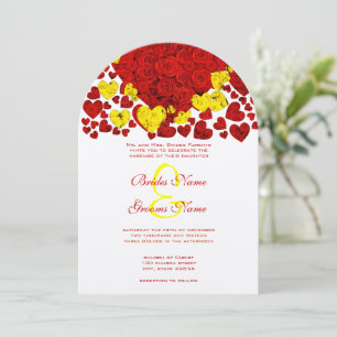 Convite de casamento para Rosas de Coração Amare