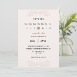 Convite de casamento para salvar a data com flores