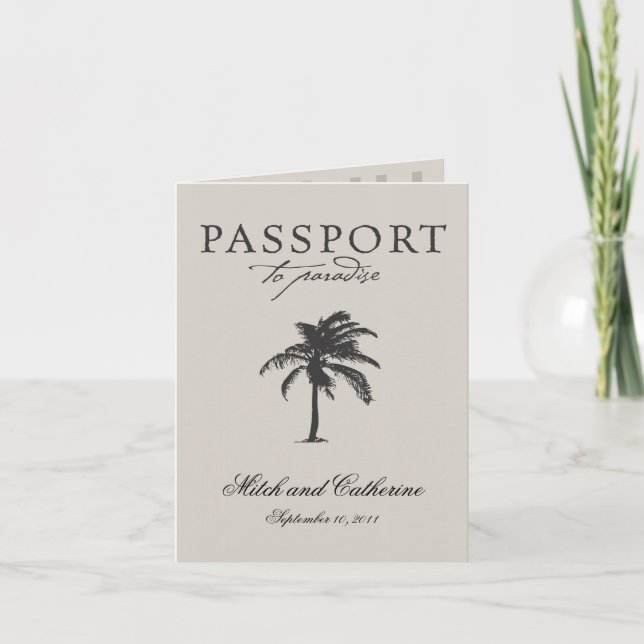 Convite de Casamento Passaporte Costa Rica (Frente)